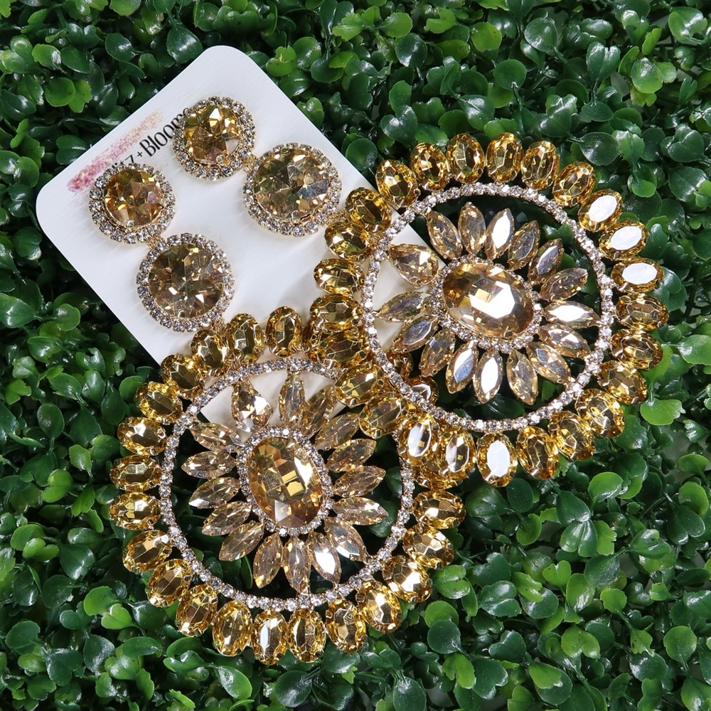 Stunning Gold and Silver Statement Earrings